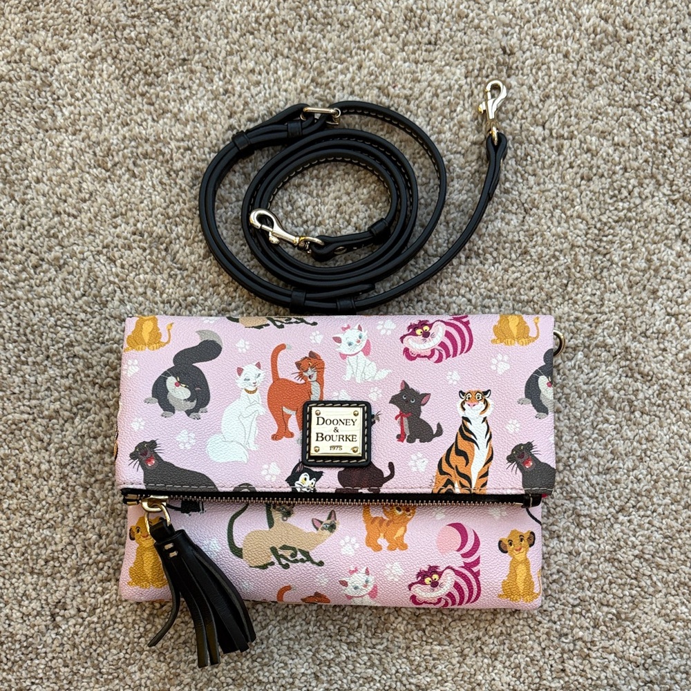 Dooney & Bourke Pink Cat Print Clutch